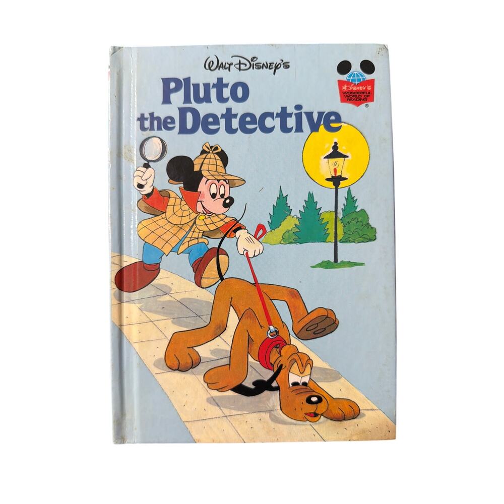 Walt Disney's Pluto the Detective Wonderful World of Reading Hardcover Book